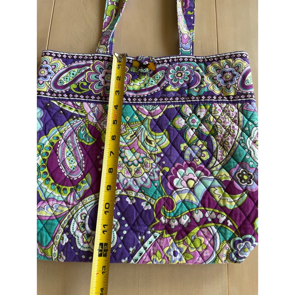 Vera Bradley Retired Heather Paisley Quilted Y2K‎ Shoulder Tote Bag - Picture 9 of 12